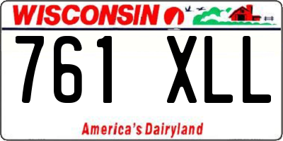 WI license plate 761XLL