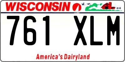WI license plate 761XLM