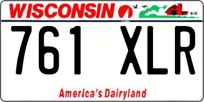 WI license plate 761XLR