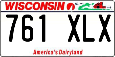 WI license plate 761XLX