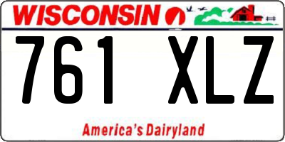 WI license plate 761XLZ