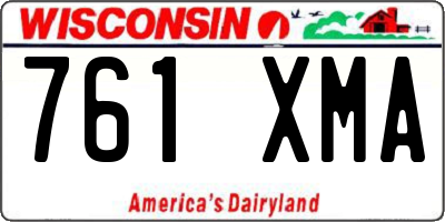 WI license plate 761XMA