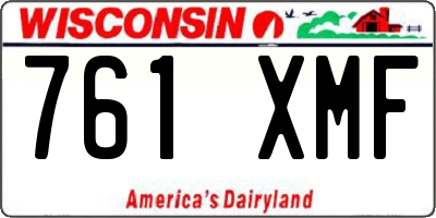 WI license plate 761XMF
