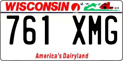 WI license plate 761XMG