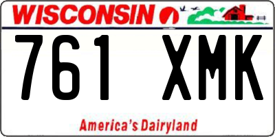 WI license plate 761XMK