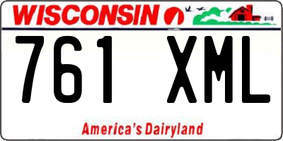 WI license plate 761XML