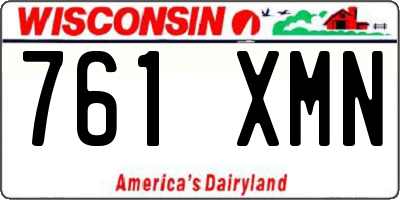 WI license plate 761XMN