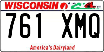 WI license plate 761XMQ