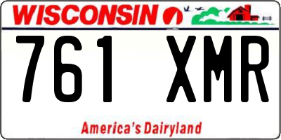 WI license plate 761XMR