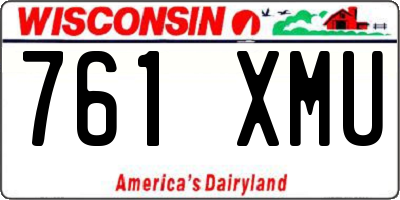 WI license plate 761XMU