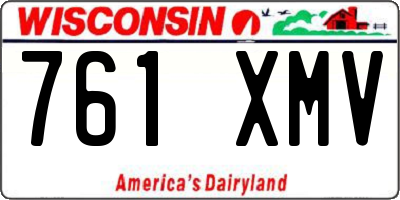 WI license plate 761XMV