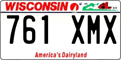 WI license plate 761XMX