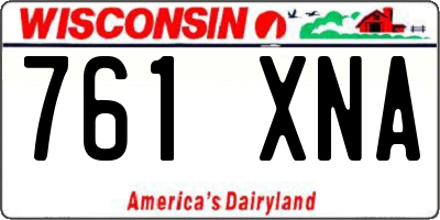WI license plate 761XNA