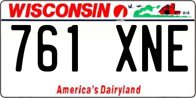 WI license plate 761XNE