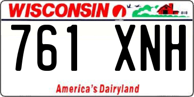 WI license plate 761XNH