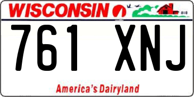 WI license plate 761XNJ