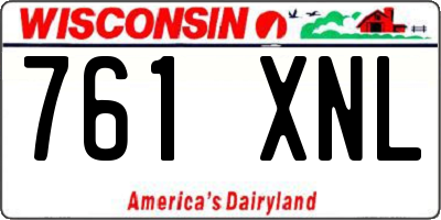 WI license plate 761XNL