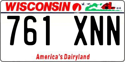 WI license plate 761XNN