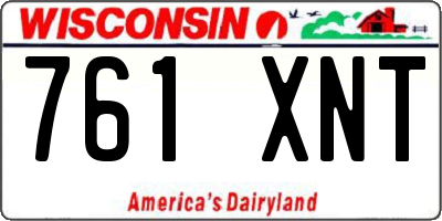 WI license plate 761XNT