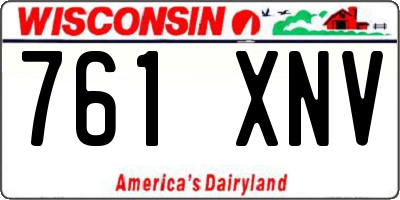 WI license plate 761XNV