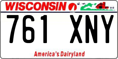 WI license plate 761XNY