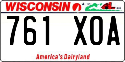 WI license plate 761XOA