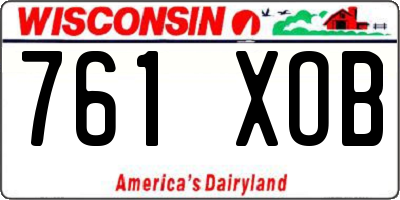 WI license plate 761XOB