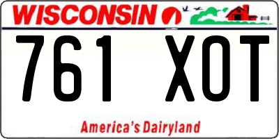 WI license plate 761XOT