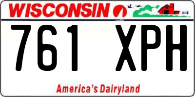 WI license plate 761XPH