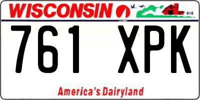 WI license plate 761XPK