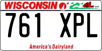 WI license plate 761XPL