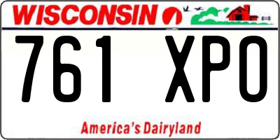WI license plate 761XPO