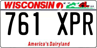 WI license plate 761XPR