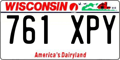 WI license plate 761XPY