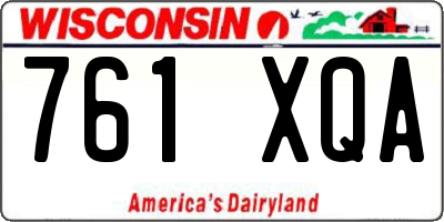 WI license plate 761XQA