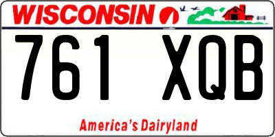 WI license plate 761XQB