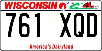 WI license plate 761XQD