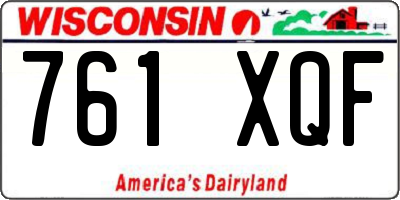 WI license plate 761XQF