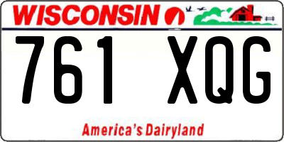 WI license plate 761XQG