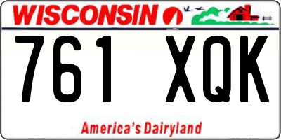WI license plate 761XQK