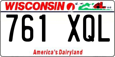 WI license plate 761XQL