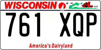 WI license plate 761XQP