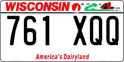 WI license plate 761XQQ