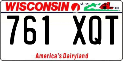 WI license plate 761XQT