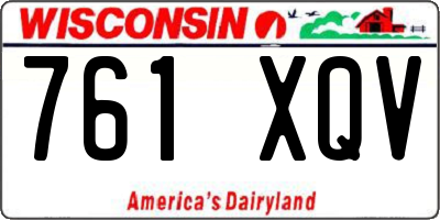 WI license plate 761XQV