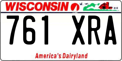 WI license plate 761XRA