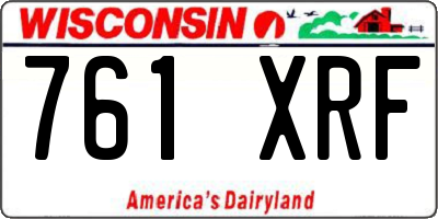 WI license plate 761XRF