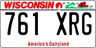 WI license plate 761XRG