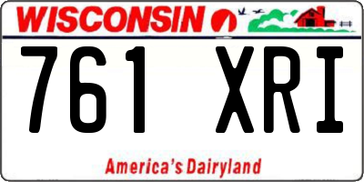 WI license plate 761XRI
