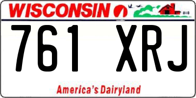 WI license plate 761XRJ